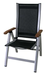 Křeslo polohovací ASS COMFORT - černé + stříbrná