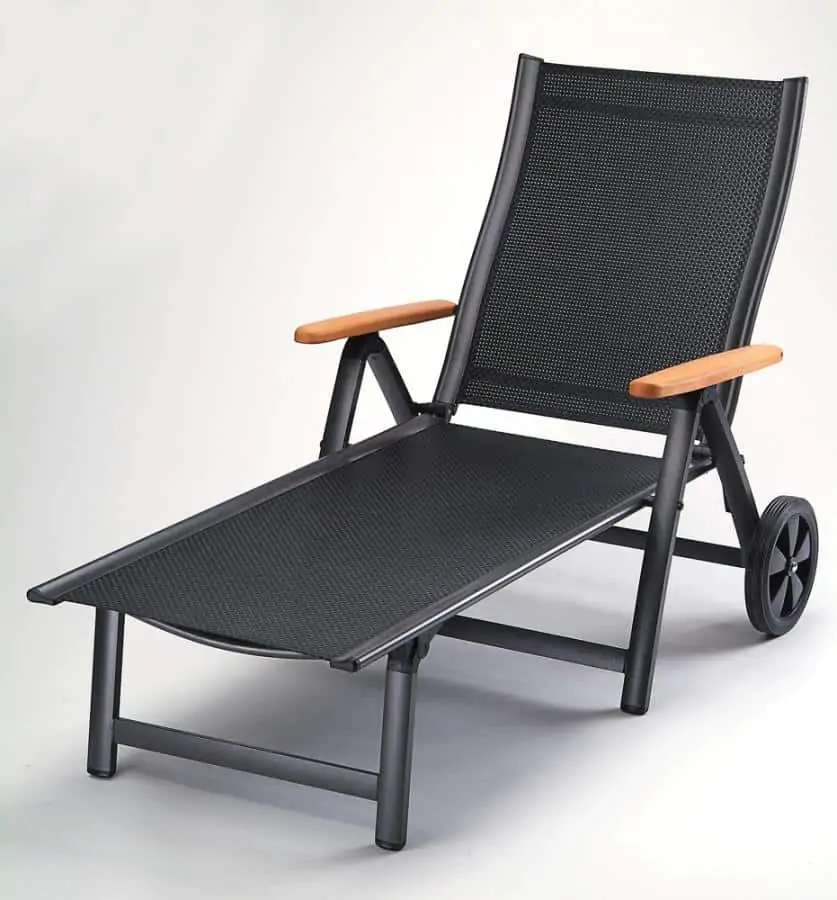 Rojaplast Zahradní lehátko ASS COMFORT - antracit + černé