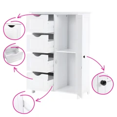 Skříňka/regál, bílá, STORMI