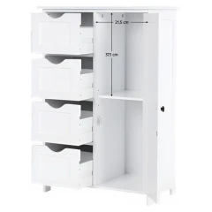 Skříňka/regál, bílá, STORMI