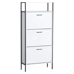 Botník, 3-řadý, bílá, TREDIS