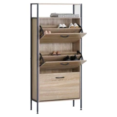 Botník, 3-řadý, dub, TREDIS