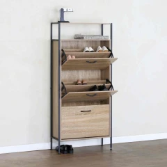 Botník, 3-řadý, dub, TREDIS