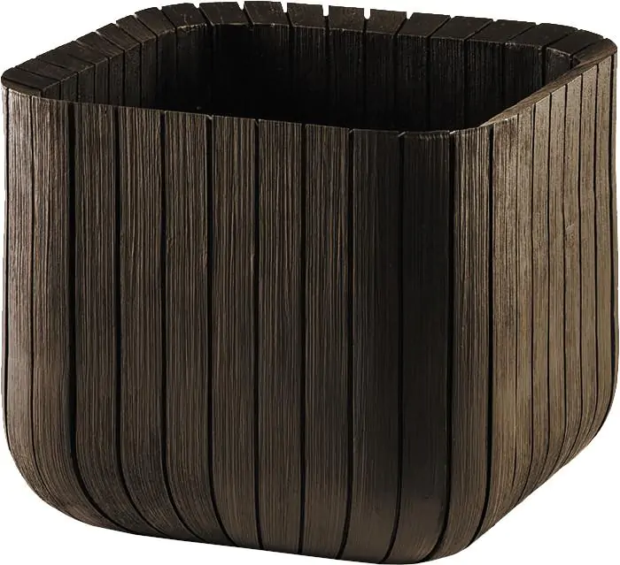 Rojaplast Květináč CUBE PLANTER M hnědý