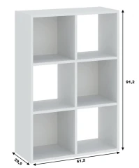 Regál 6P CARINO bílá