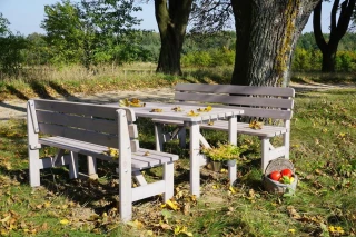 Zahradní lavice VIKING ŠEDÁ - 150 cm