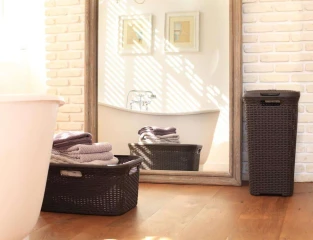 Koš na prádlo STYLE RATTAN 60L - hnědý