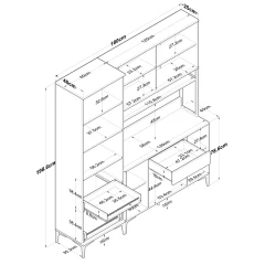 SINAGRA víceúčelová policová skříň, bílá