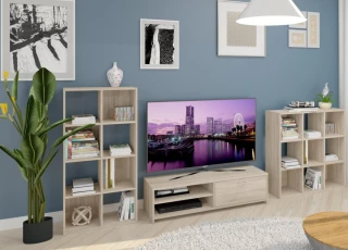 Regál vysoký 9P CARINO dub sonoma