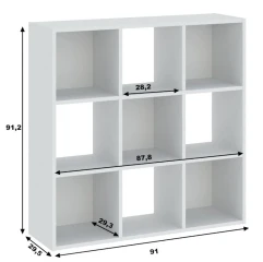 Regál vysoký 9P CARINO bílá