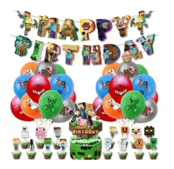 Velká narozeninová sada Minecraft 72ks