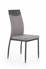 Jídelní židle K-276 světle šedá/černá ekokůže