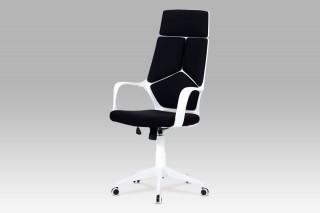 Kancelářská židle KA-E898 BK - látka černá / bílá konstrukce