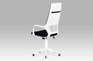 Kancelářská židle KA-E898 BK - látka černá / bílá konstrukce