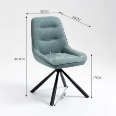 Otočná jídelní židle KANAD světle modrá