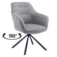 Otočná jídelní židle KANADER šedá