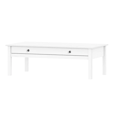 Konferenční stolek TORINO bílý, kovové úchytky