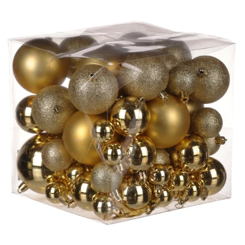 Ozdoby plastové (62 ks) VAK123-GOLD