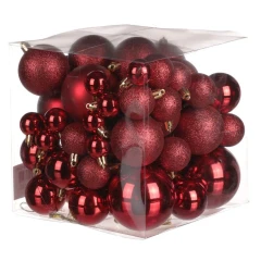 Ozdoby plastové (62 ks) VAK123-RED č.1