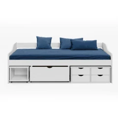 Jednolůžková postel se zásuvkami MAXIMA bílá