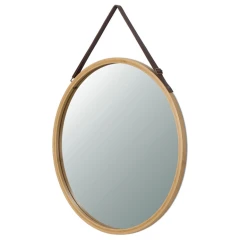 Zrcadlo kulaté AZR-B053 NAT - přírodní č.3