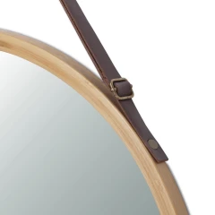 Zrcadlo kulaté AZR-B053 NAT - přírodní č.5