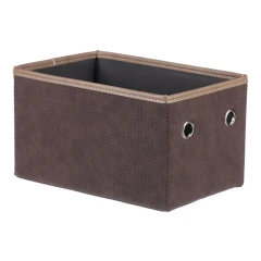 Koš látkový - skládací, hnědý, cena za sadu 3 ks