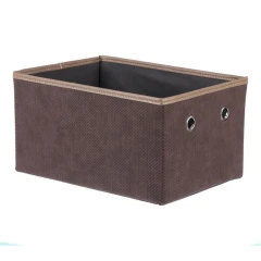 Koš látkový - skládací, hnědý, cena za sadu 3 ks