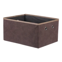 Koš látkový - skládací, hnědý, cena za sadu 3 ks