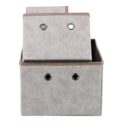 Koš látkový - skládací, cappuccino, cena za sadu 3 ks