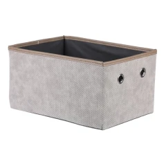 Koš látkový - skládací, cappuccino, cena za sadu 3 ks