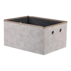 Koš látkový - skládací, cappuccino, cena za sadu 3 ks