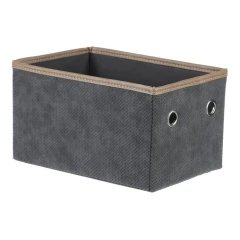 Koš látkový - skládací, šedý, cena za sadu 3 ks