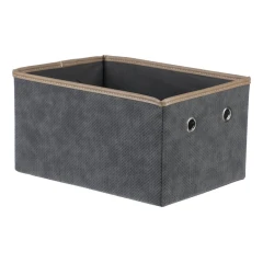 Koš látkový - skládací, šedý, cena za sadu 3 ks