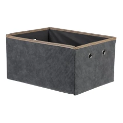 Koš látkový - skládací, šedý, cena za sadu 3 ks