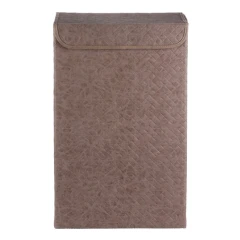 Koš pádelní - látkový s víkem, hnědá barva