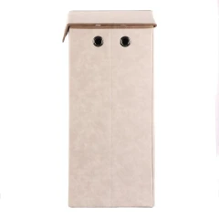 Koš pádelní - látkový s víkem, krémová barva