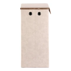 Koš pádelní - látkový s víkem, krémová barva