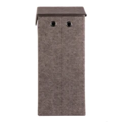 Koš pádelní - látkový s víkem, šedá barva