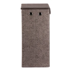 Koš pádelní - látkový s víkem, šedá barva