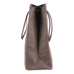 Koš prádelní - látkový, stahovací, hnědá barva