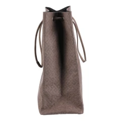 Koš prádelní - látkový, stahovací, hnědá barva