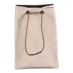 Koš prádelní - látkový, stahovací, krémová barva