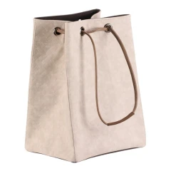 Koš prádelní - látkový, stahovací, krémová barva