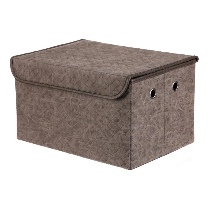 Box látkový s víkem DT3012 GREY-L