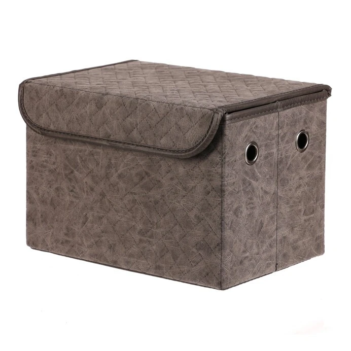 Box látkový s víkem DT3012 GREY-M