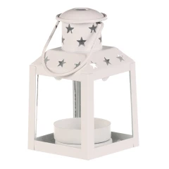 Kovová lucerna LUC321-S - bílá