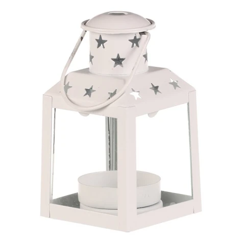 Kovová lucerna LUC321-S - bílá