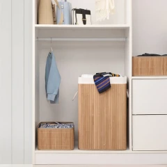 Koš na prádlo, bambus, přírodní, APK-E1010 NAT
