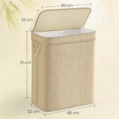 Koš na prádlo, bambus, přírodní, APK-E1067 NAT